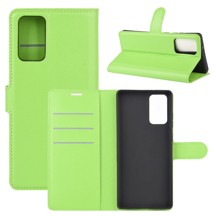 For Samsung Galaxy Note20 Litchi Texture Horizontal Flip Protective Case with Holder & Card Slots & Wallet