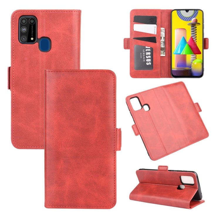 For Samsung Galaxy M31 Dual-side Magnetic Buckle Horizontal Flip Leather Case with Holder & Card Slots & Wallet