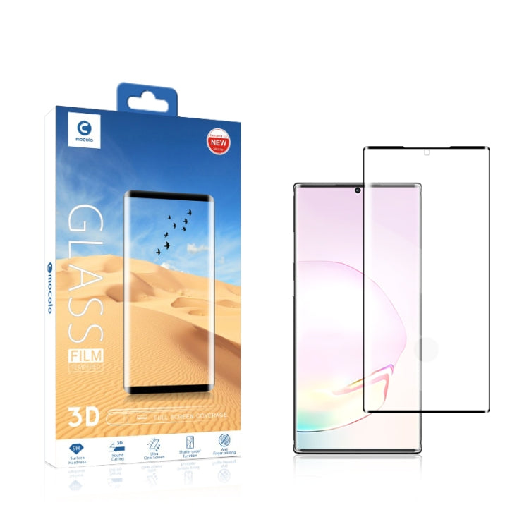 For Samsung Galaxy Note20 5G mocolo 0.33mm 9H 3D Curved Full Screen Tempered Glass Film, Fingerprint Unlock Support