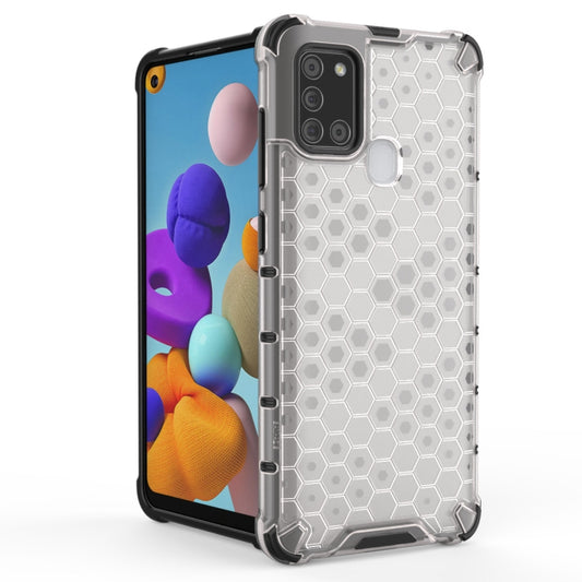 For Samsung Galaxy A21S Shockproof Honeycomb PC + TPU Case