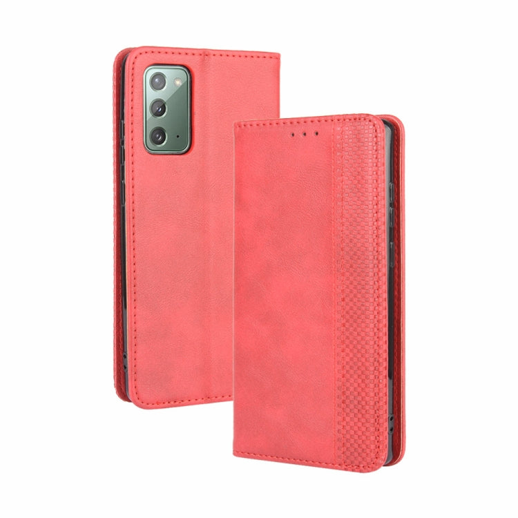 For Samsung Galaxy S20 FE 4G / 5G Magnetic Buckle Retro Crazy Horse Texture Horizontal Flip Leather Case , with Holder & Card Slots & Photo Frame