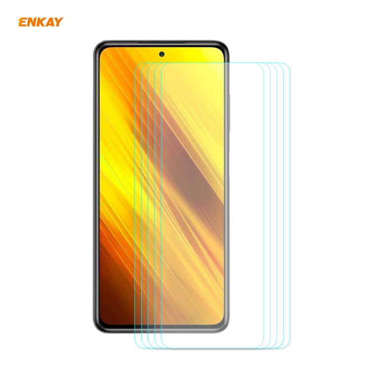 5 PCS ENKAY Hat-Prince 0.26mm 9H 2.5D Curved Edge Tempered Glass Film