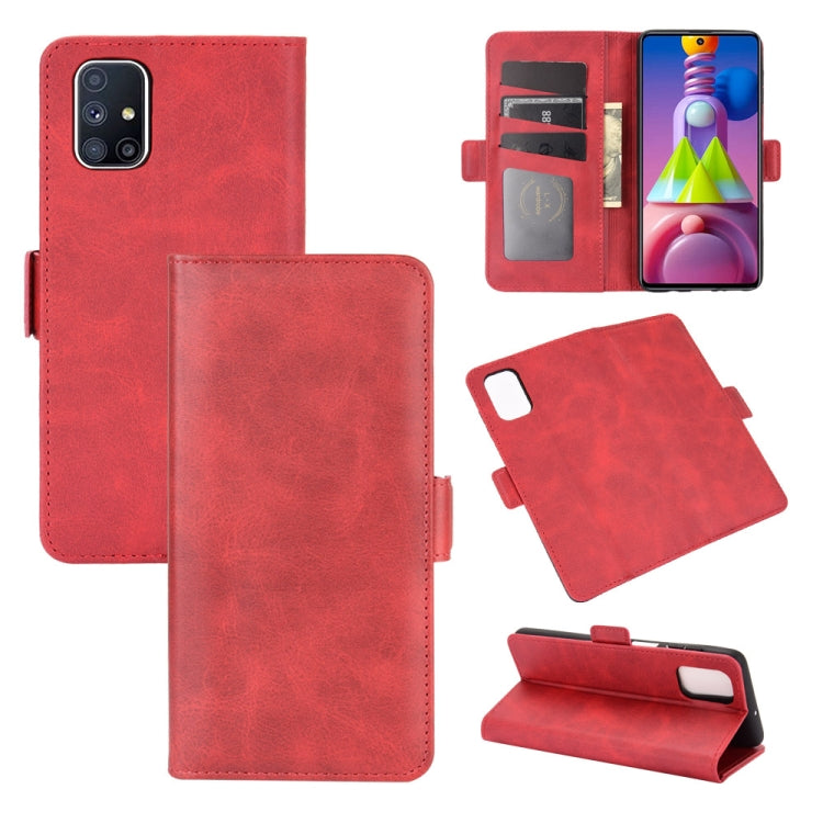 For Samsung Galaxy M51 (Side Fingerprint) Dual-side Magnetic Buckle Horizontal Flip Leather Case with Holder & Card Slots & Wallet