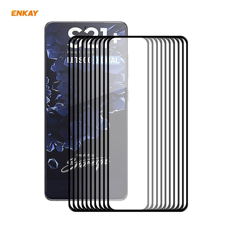 For Samsung Galaxy S30+ ENKAY Hat-Prince Full Glue 0.26mm 9H 2.5D Tempered Glass Full Coverage Film Support Fingerprint Unlock
