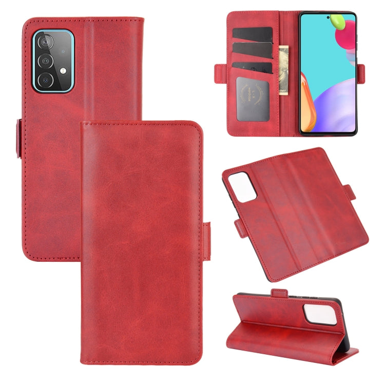 For Samsung Galaxy A52 5G Dual-side Magnetic Buckle Horizontal Flip Leather Case with Holder & Card Slots & Wallet