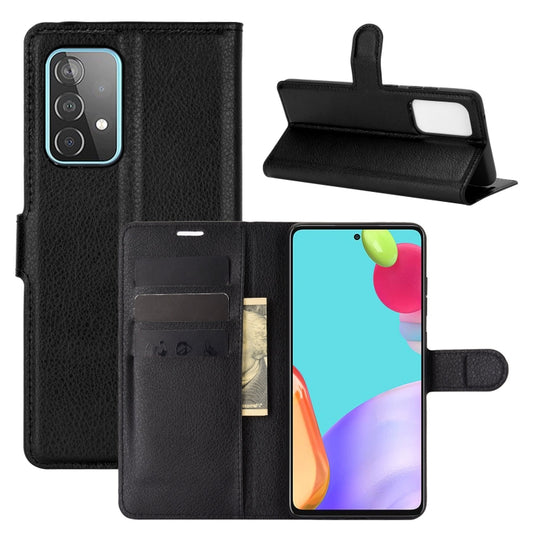 For Samsung Galaxy A52 5G Litchi Texture Horizontal Flip Protective Case with Holder & Card Slots & Wallet