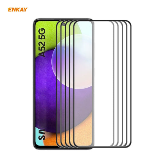 5 PCS ENKAY Hat-Prince Anti-drop Full Glue Tempered Glass Full Screen Film Anti-fall Protector