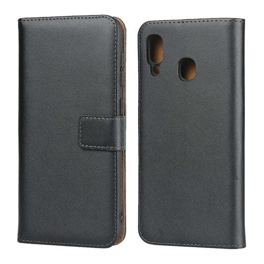 Leather Horizontal Flip Holster for Samsung Galaxy A30/A20 with Magnetic Clasp and Bracket and Card Slot and Wallet