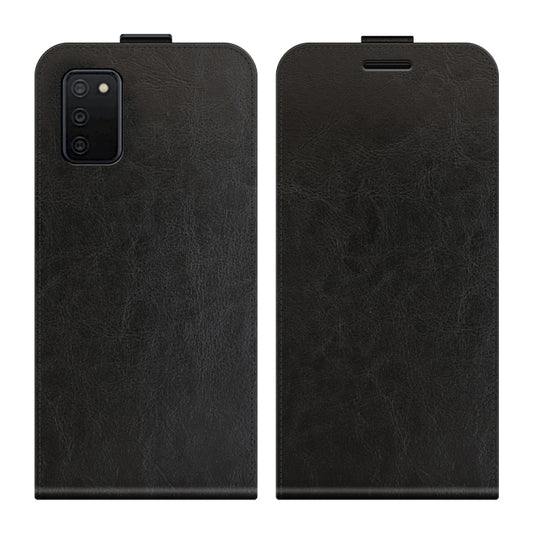 For Samsung Galaxy A03s R64 Texture Single Vertical Flip Leather Protective Case with Card Slots & Photo Frame