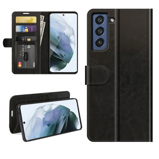 For Samsung Galaxy S21 FE R64 Texture Single Horizontal Flip Protective Case with Holder & Card Slots & Wallet& Photo Frame