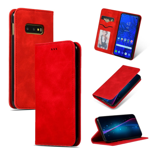 Retro Skin Feel Business Magnetic Horizontal Flip Leather Case for Samsung Galaxy S10 E