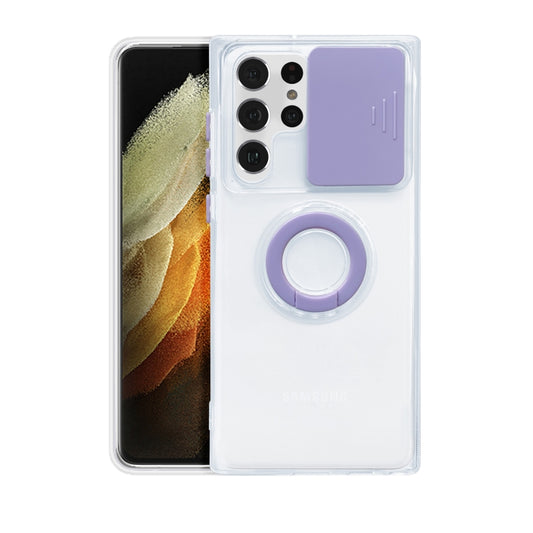 Sliding Camera Cover TPU Protective Case with Ring Holder