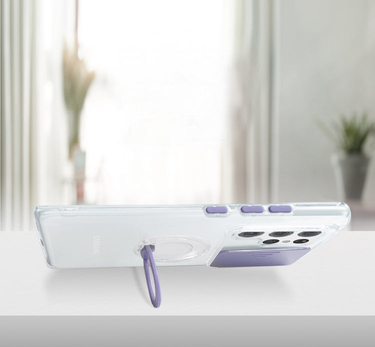 Sliding Camera Cover TPU Protective Case with Ring Holder