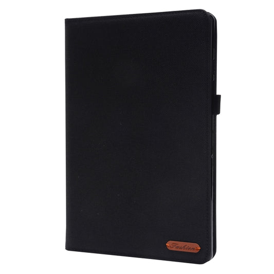 Horizontal Flip Fabric PU Leather Tablet Case with Card Slots & Holder