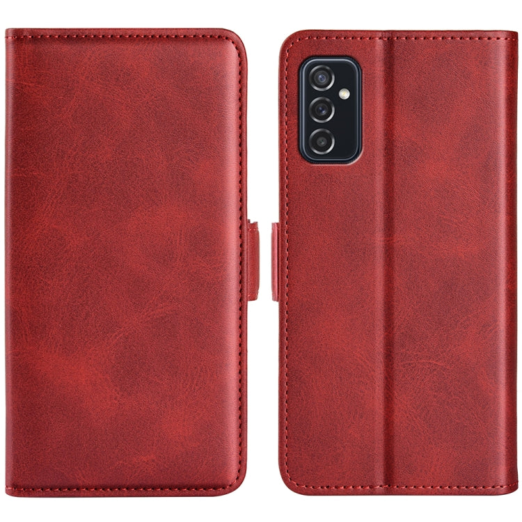 For Samsung Galaxy M52 5G Dual-side Magnetic Buckle Horizontal Flip Leather Case with Holder & Card Slots & Wallet