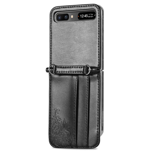 Diagonal Lanyard Embossed Card Phone Case