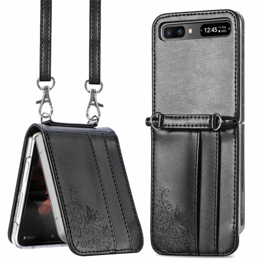Diagonal Lanyard Embossed Card Phone Case