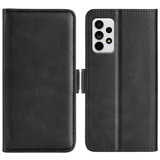 For Samsung Galaxy A33 5G Dual-side Magnetic Leather Case with Holder & Card Slots & Wallet