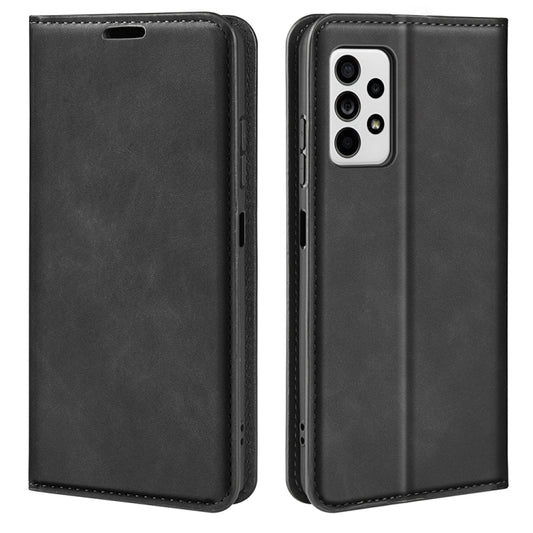 For Samsung Galaxy A33 5G Retro-skin Magnetic Leather Case with Holder & Card Slots & Wallet