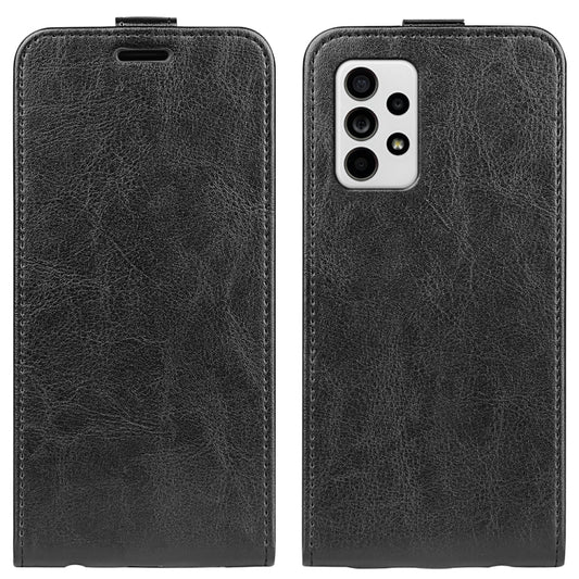 For Samsung Galaxy A33 5G R64 Texture Vertical Flip Leather Case with Card Slots & Photo Frame