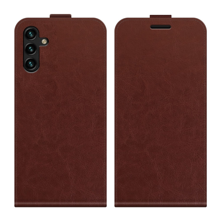 For Samsung Galaxy A13 5G R64 Texture Vertical Flip Leather Case with Card Slots & Photo Frame