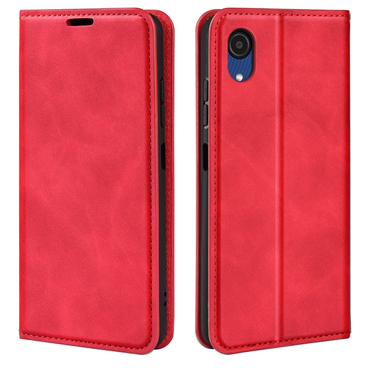 For Samsung Galaxy A03 Core Retro-skin Magnetic Leather Case