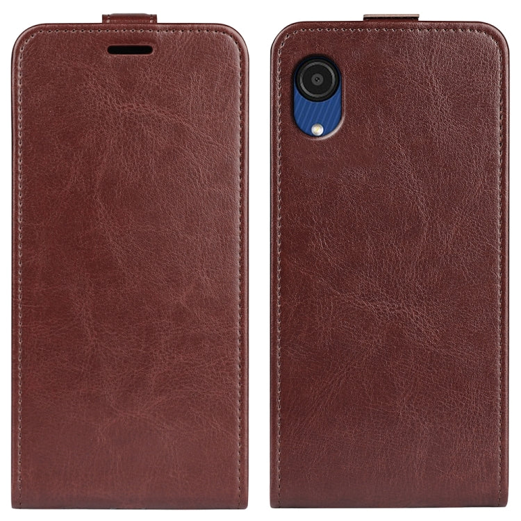 For Samsung Galaxy A03 Core R64 Texture Vertical Flip Leather Case