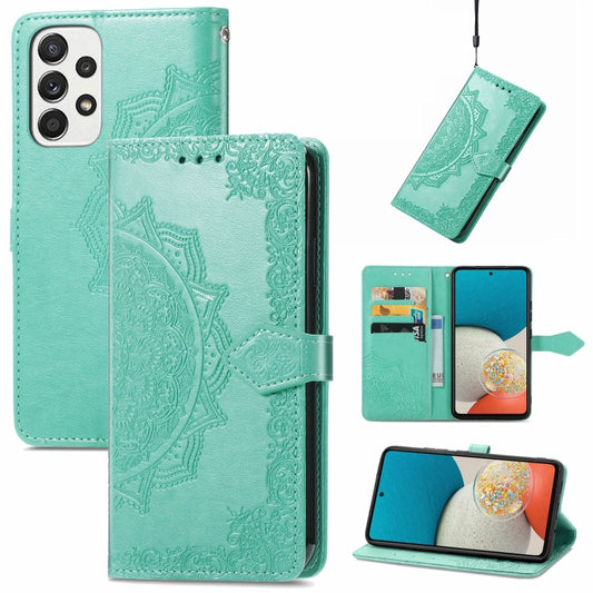Mandala Flower Embossed Flip Leather Phone Case