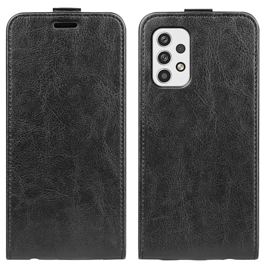 For Samsung Galaxy A23 5G R64 Texture Vertical Flip Leather Phone Case