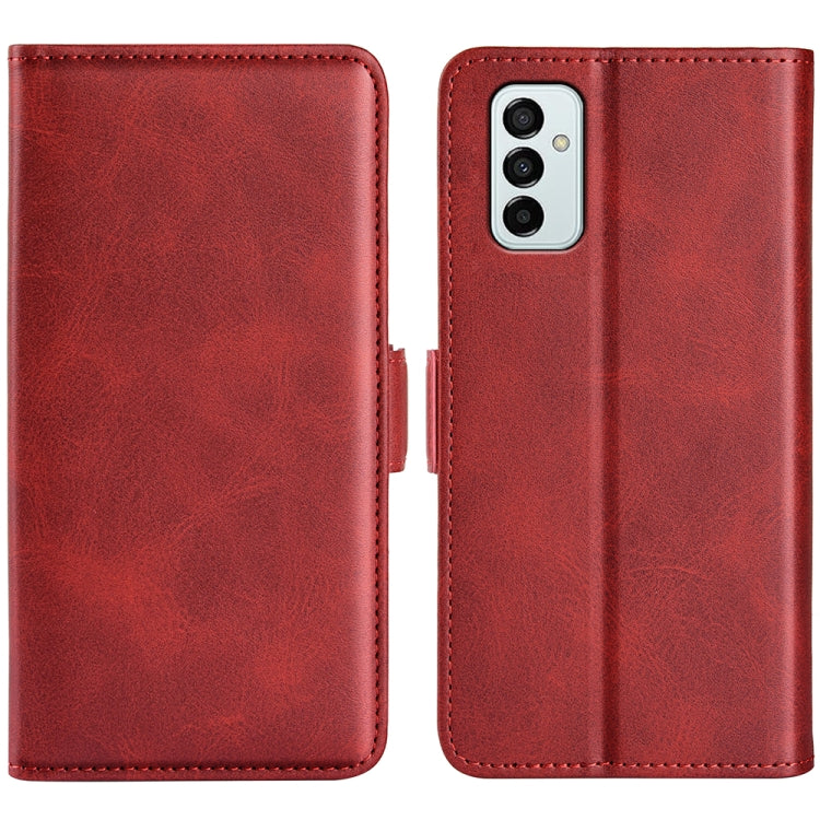 For Samsung Galaxy M23 5G Dual-side Magnetic Buckle Leather Phone Case