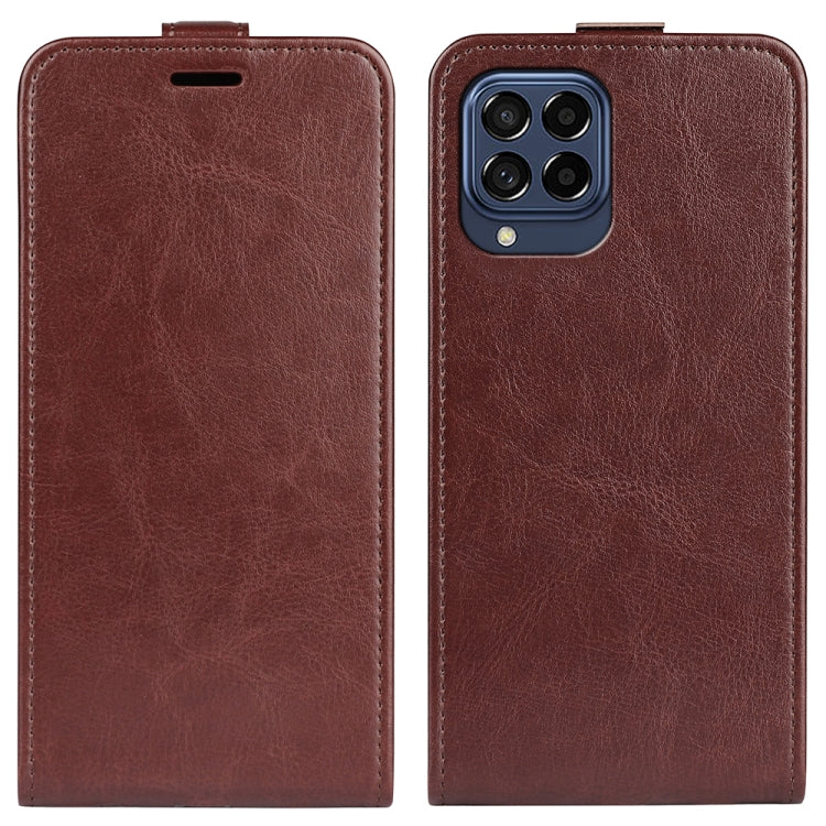 For Samsung Galaxy M33 R64 Texture Vertical Flip Leather Phone Case
