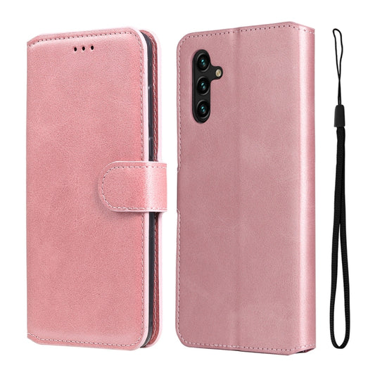 For Samsung Galaxy A13 5G JUNSUNMAY Calf Texture Leather Phone Case