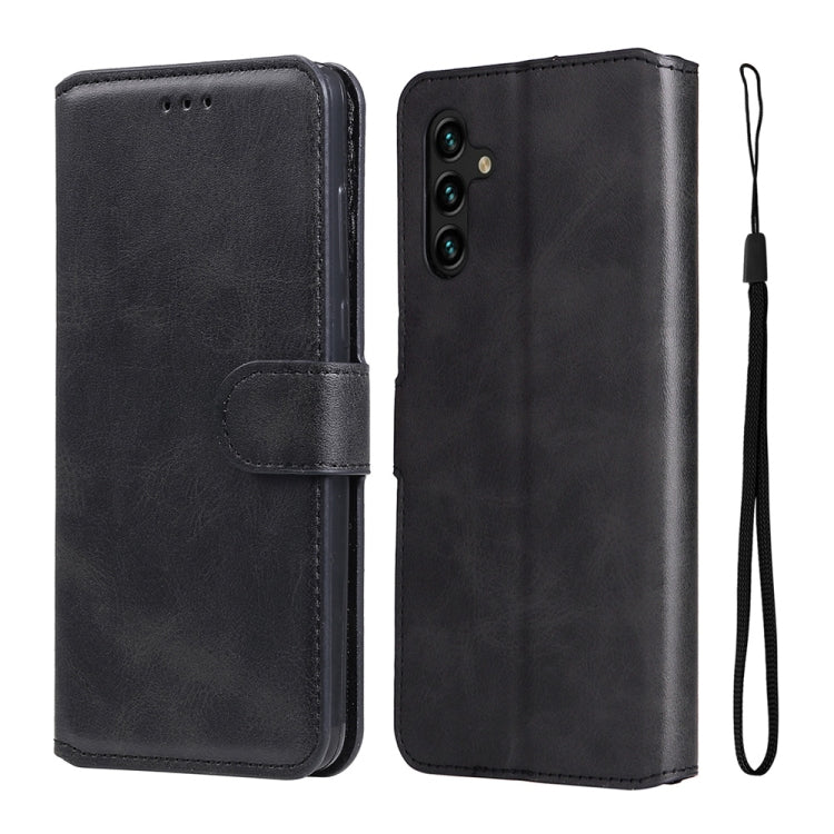 For Samsung Galaxy A13 5G JUNSUNMAY Calf Texture Leather Phone Case