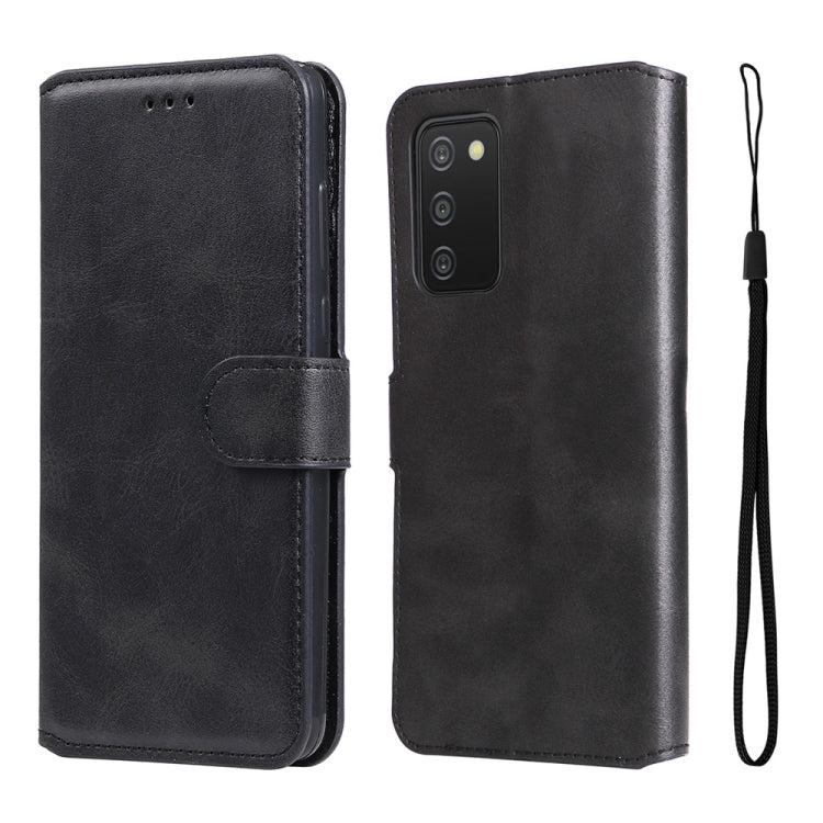 For Samsung Galaxy A03s 165.8mm US Version JUNSUNMAY Calf Texture Leather Phone Case