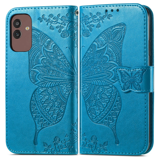 Butterfly Love Flower Embossed Flip Leather Phone Case