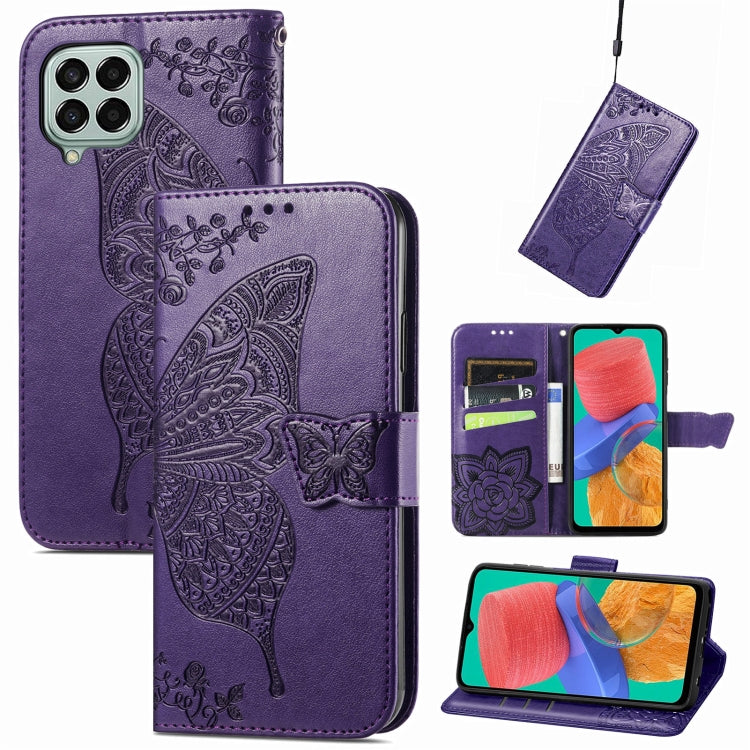 Butterfly Love Flower Embossed Flip Leather Phone Case