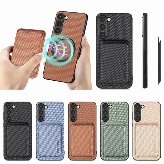 Carbon Fiber Leather Card Magsafe Case