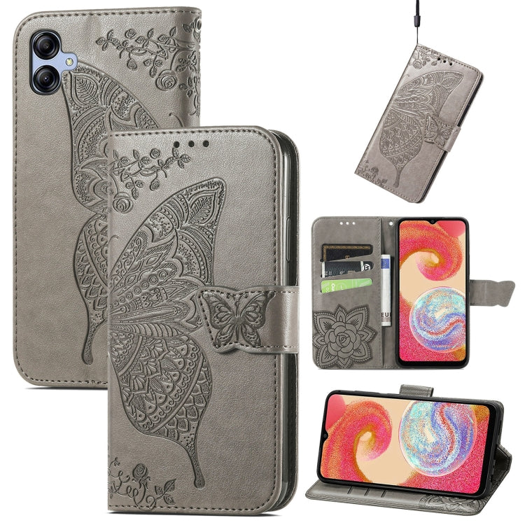 Butterfly Love Flower Embossed Flip Leather Phone Cas