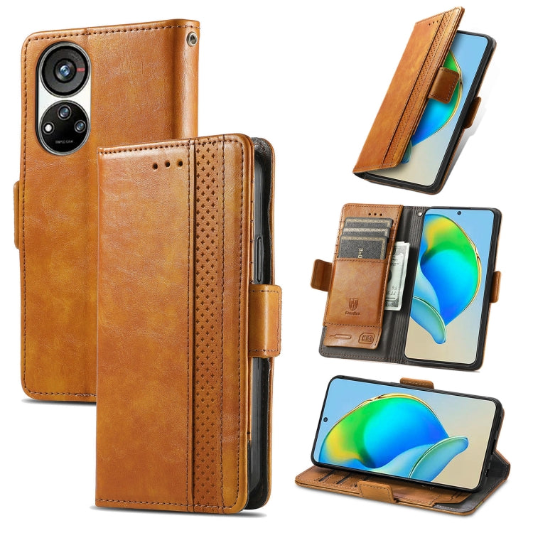 CaseNeo Splicing Dual Magnetic Buckle Leather Phone Case