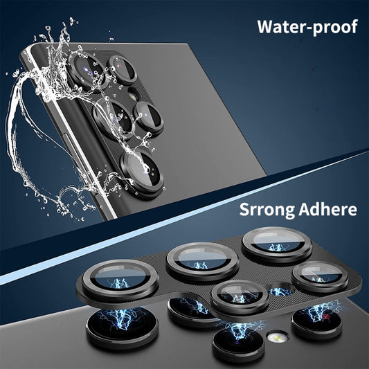 For Samsung Galaxy S23 Ultra ENKAY 9H Rear Camera Lens Aluminium Alloy Tempered Glass Film