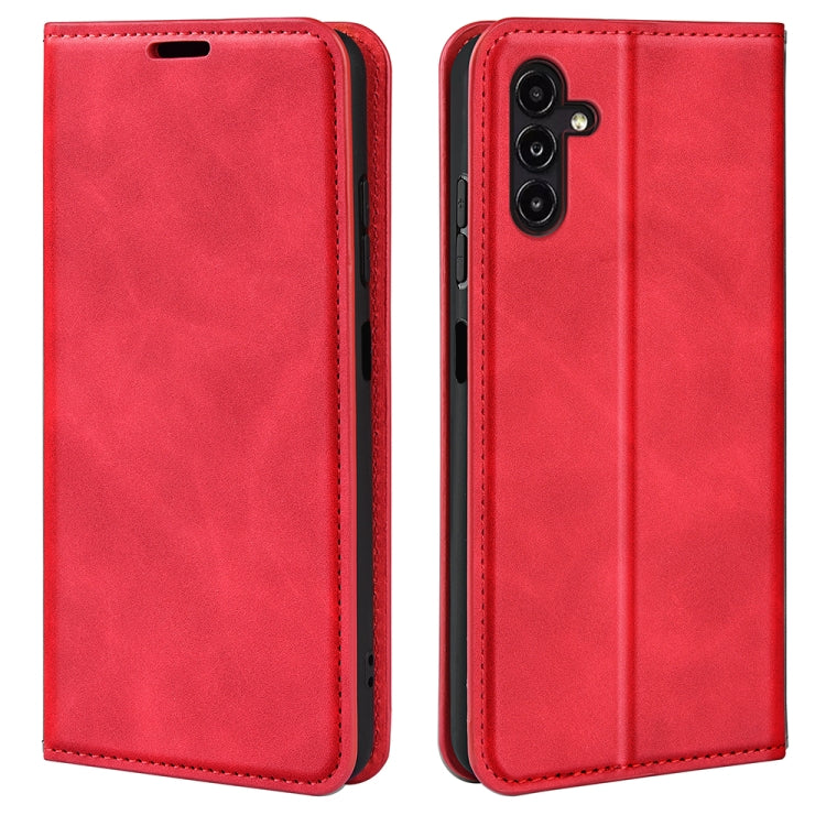 For Samsung Galaxy A14 5G Retro-skin Magnetic Suction Leather Phone Case