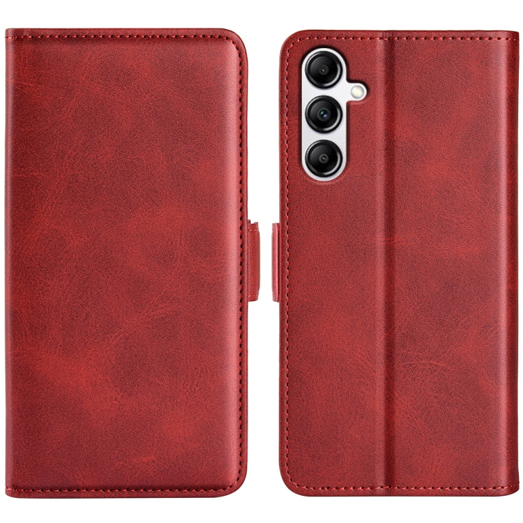 For Samsung Galaxy A34 Dual-side Magnetic Buckle Horizontal Flip Leather Phone Case