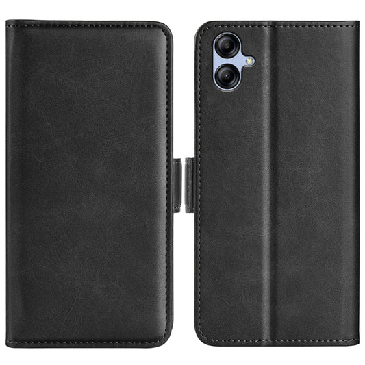 For Samsung Galaxy A04e Dual-side Magnetic Buckle Horizontal Flip Leather Phone Case