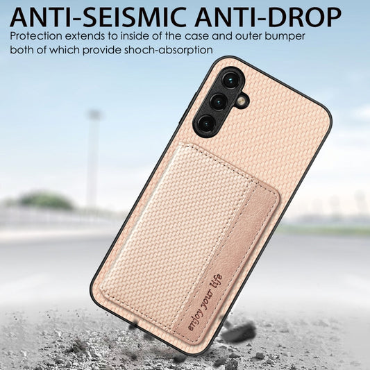 Carbon Fiber Magnetic Card Wallet Bag Phone Case