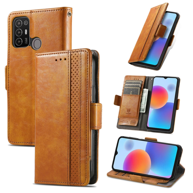 CaseNeo Splicing Dual Magnetic Buckle Leather Phone Case