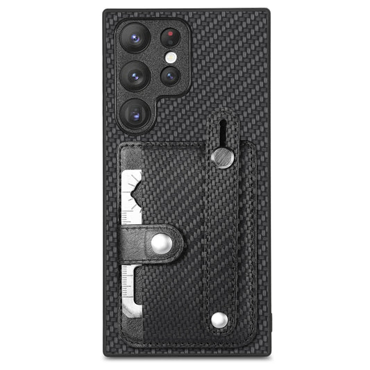 Wristband Kickstand Wallet Back Phone Case with Tool Knife