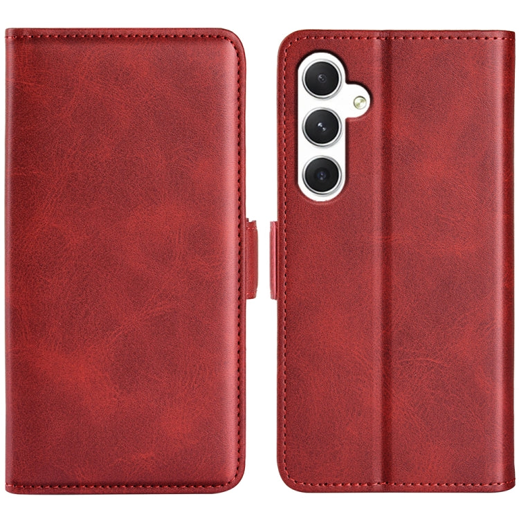 Dual-side Magnetic Buckle Horizontal Flip Leather Phone Case