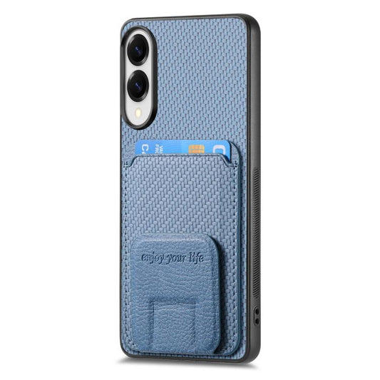 Carbon Fiber Card Bag Fold Stand Phone Case