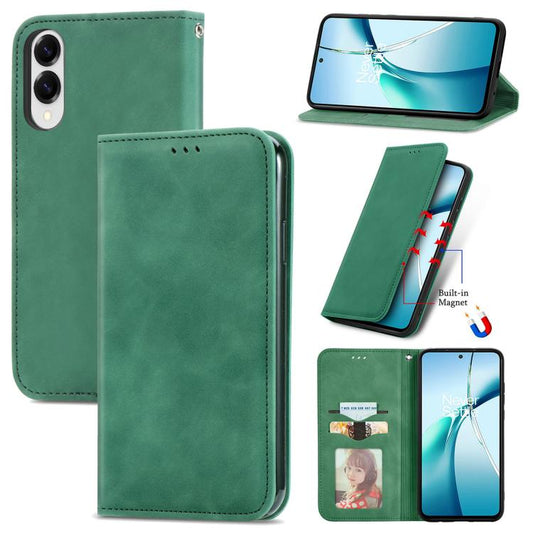 Retro Skin Feel Magnetic Leather Phone Case, For Samsung Galaxy S25 Edge 5G, For Samsung Galaxy C55, For Samsung Galaxy M55