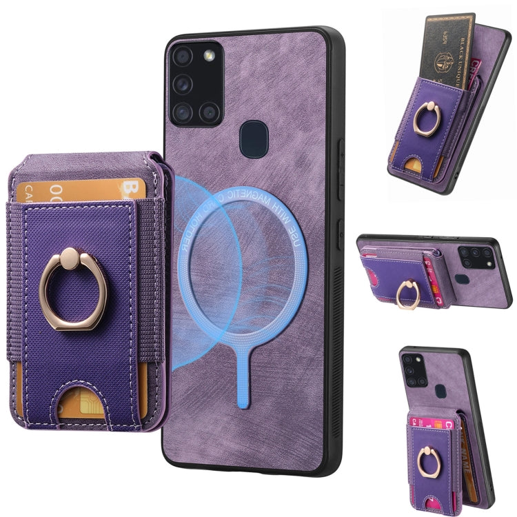 Retro Splitable Magnetic Stand Card Bag Leather Phone Case